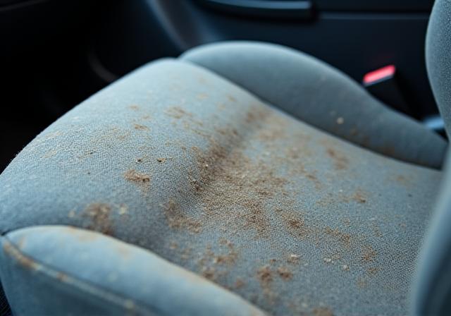 汚れた車のシートのサムネイル